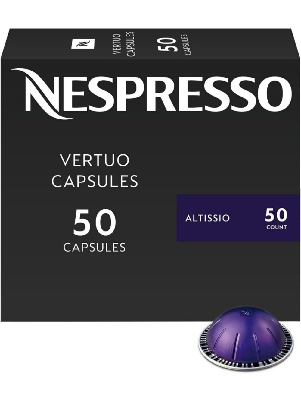 Medium Roast Espresso Pods - 50-Count Vertuo Altissio Coffee Capsules